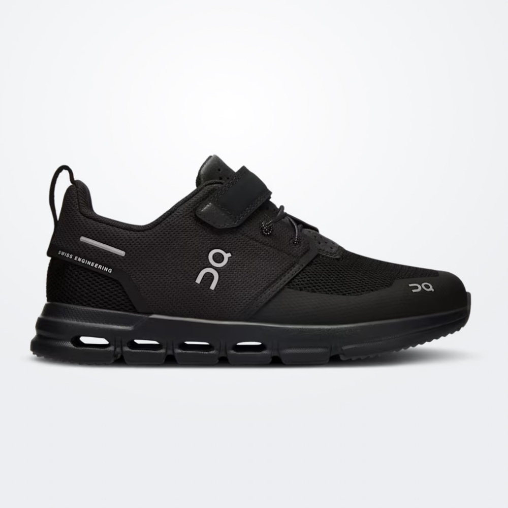 On Running Kids Play Black Sneakers with Velcro Strap